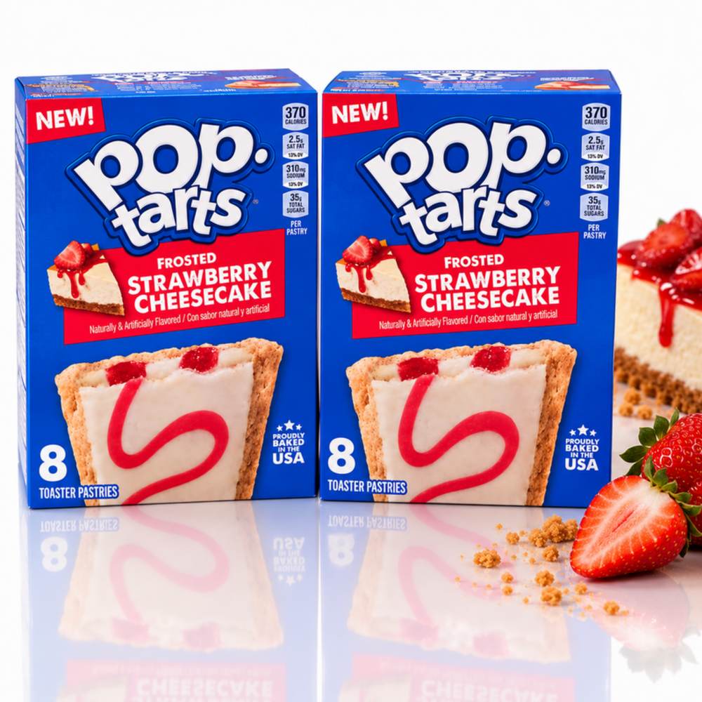 Pop-Tarts Frosted Strawberry Cheesecake toaster pastries, 16 total count