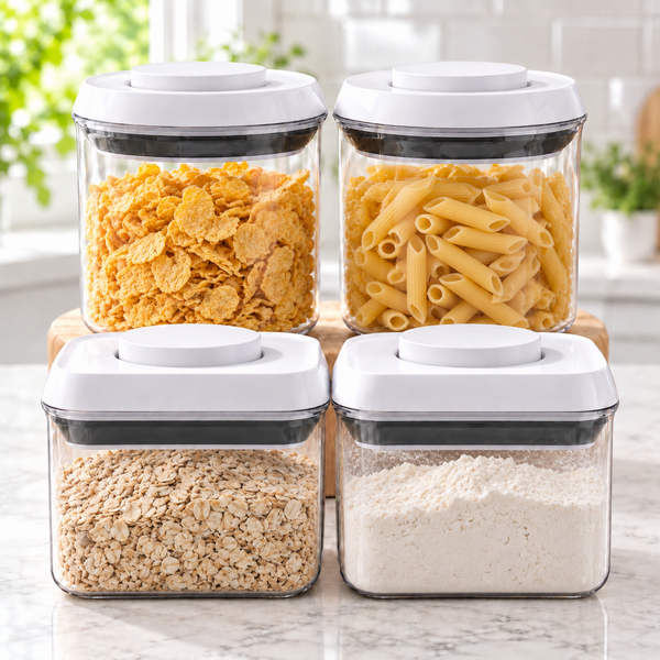 Pop top airtight storage containers, 4 pack