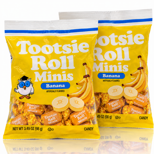 Tootsie Roll Minis Banana chewy candy 2 pack, 3.49 oz bags