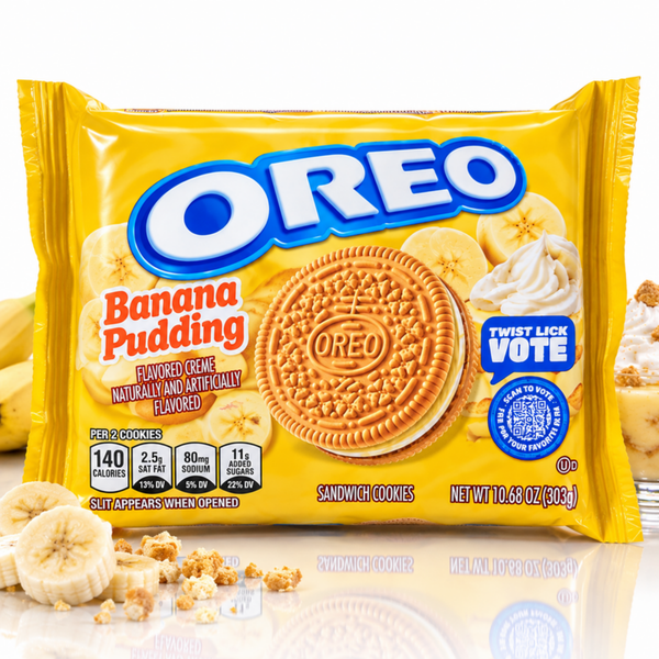 Oreo Banana Pudding sandwich cookies, 10.68 oz limited edition pack
