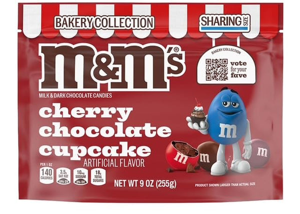 M&M's Cherry Chocolate Cupcake Candy, 9 oz