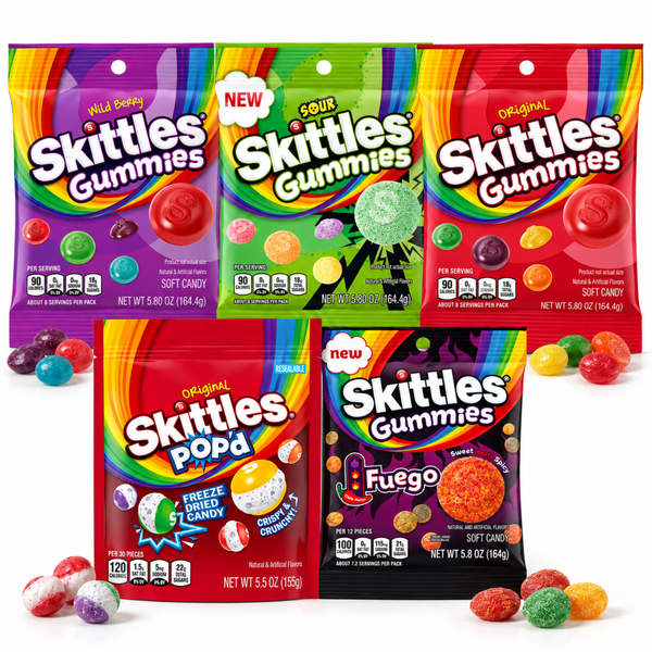 Skittles Gummies 5-Bag Variety Pack