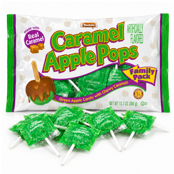Tootsie Caramel Apple Pops Family Pack, 12.7 oz bag