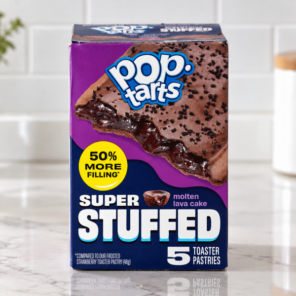 Pop-Tarts Super Stuffed Molten Lava Cake toaster pastries, 5 count box