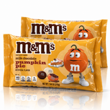 Two 7.44 oz bags of M&M's Milk Chocolate Pumpkin Pie candy