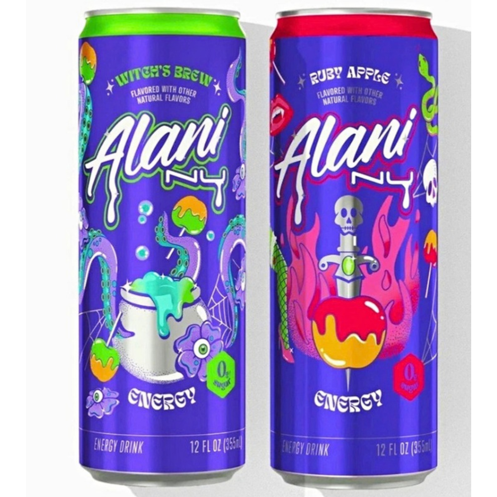 Alani Nu Potion Pack Ruby Apple and Witch's Brew energy drink 2 can pack, 12 fl oz