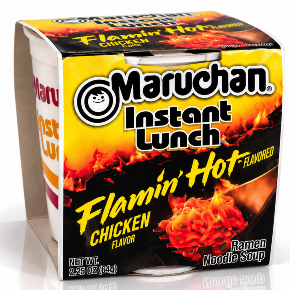 Maruchan Instant Lunch Flamin' Hot Chicken ramen noodle soup cup