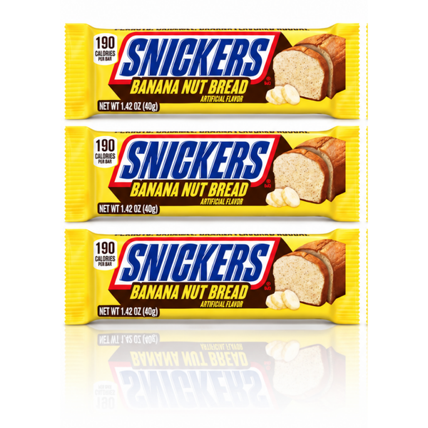 Snickers Banana Nut Bread candy bars, 3 pack