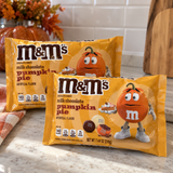 M&M's Pumpkin Pie 2 pack on a kitchen counter with fall decor