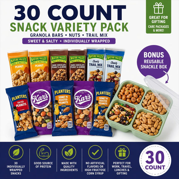 Healthy Snack Care Package — 30 Count + Snack Box